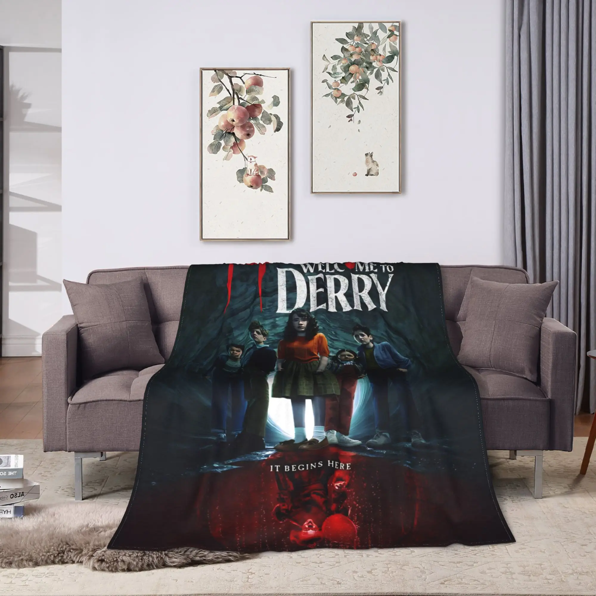 تكنولوجيا المعلومات مرحبا بكم في ديري دائما العيون البطانيات جودة فائقة النعومة الفراش يلقي الشتاء الفتيات الفتيان ديكور المنزل الجدة المفرش