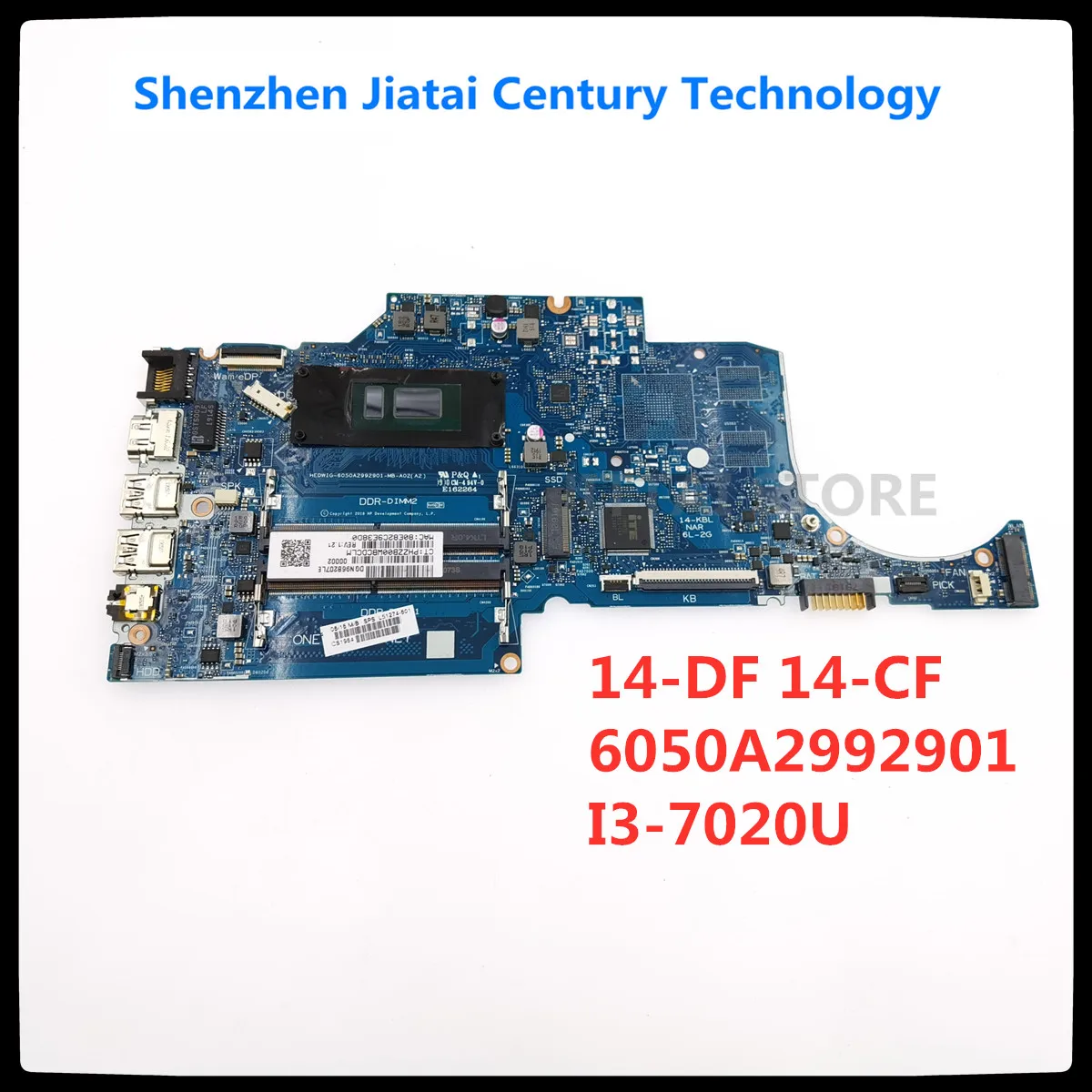 

FOR HP TPN-I130 14-DF 14-CF motherboard W/ I3-7020U CPU 6050A2992901-MB L24459-601 90-day warranty