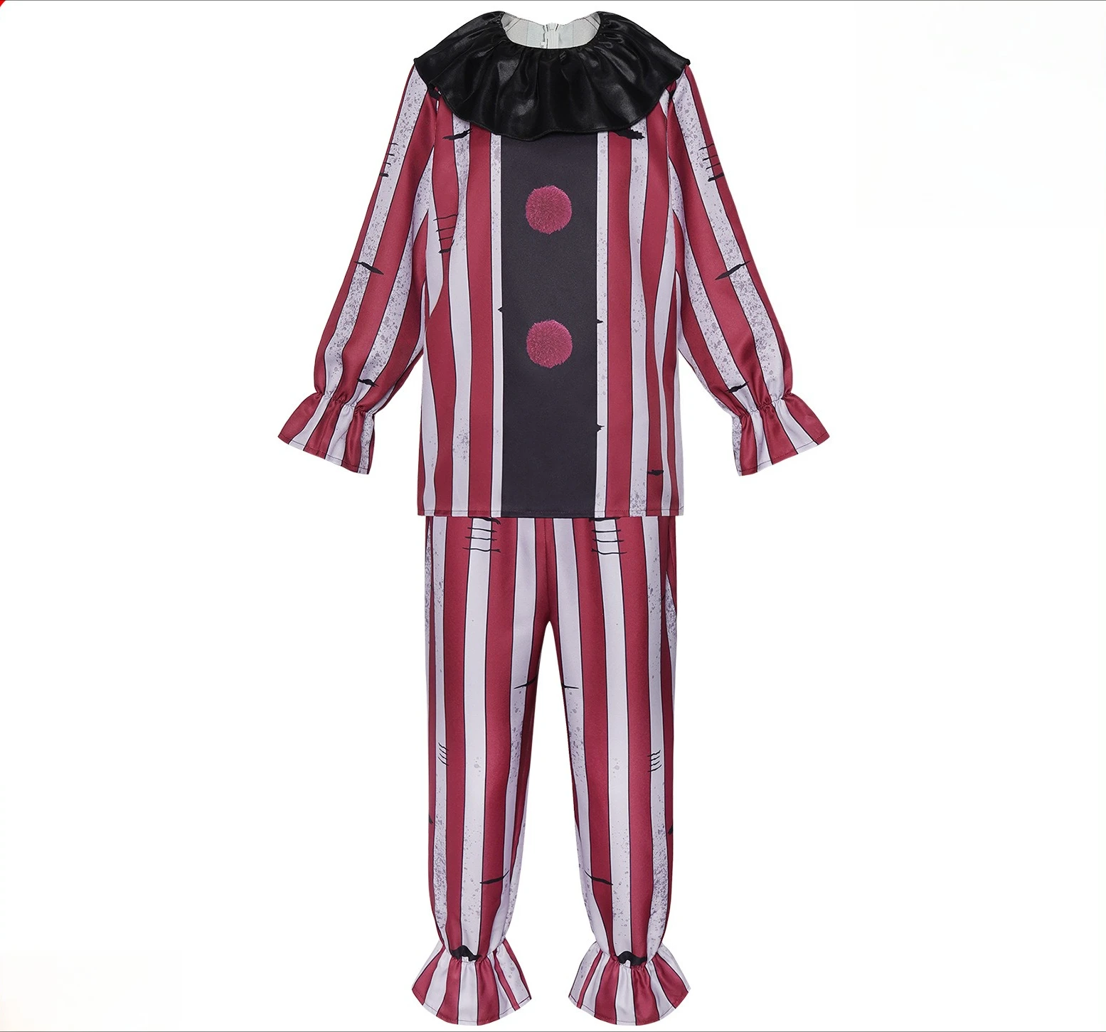

New Evil Clown Cosplay Anime Art The Clown Terror Bloodstain Uniform Set Halloween Party Role Play Clothing Men Women Christmas