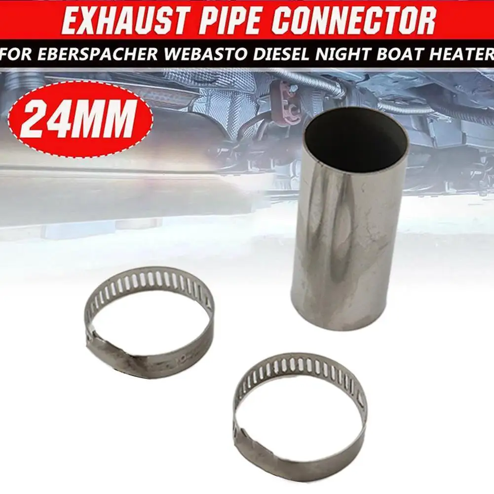 24mm Heater Exhaust Pipe Connector Air Parking Heater Stainless Steel Gas Vent Hose For Webasto Night Boat Heater