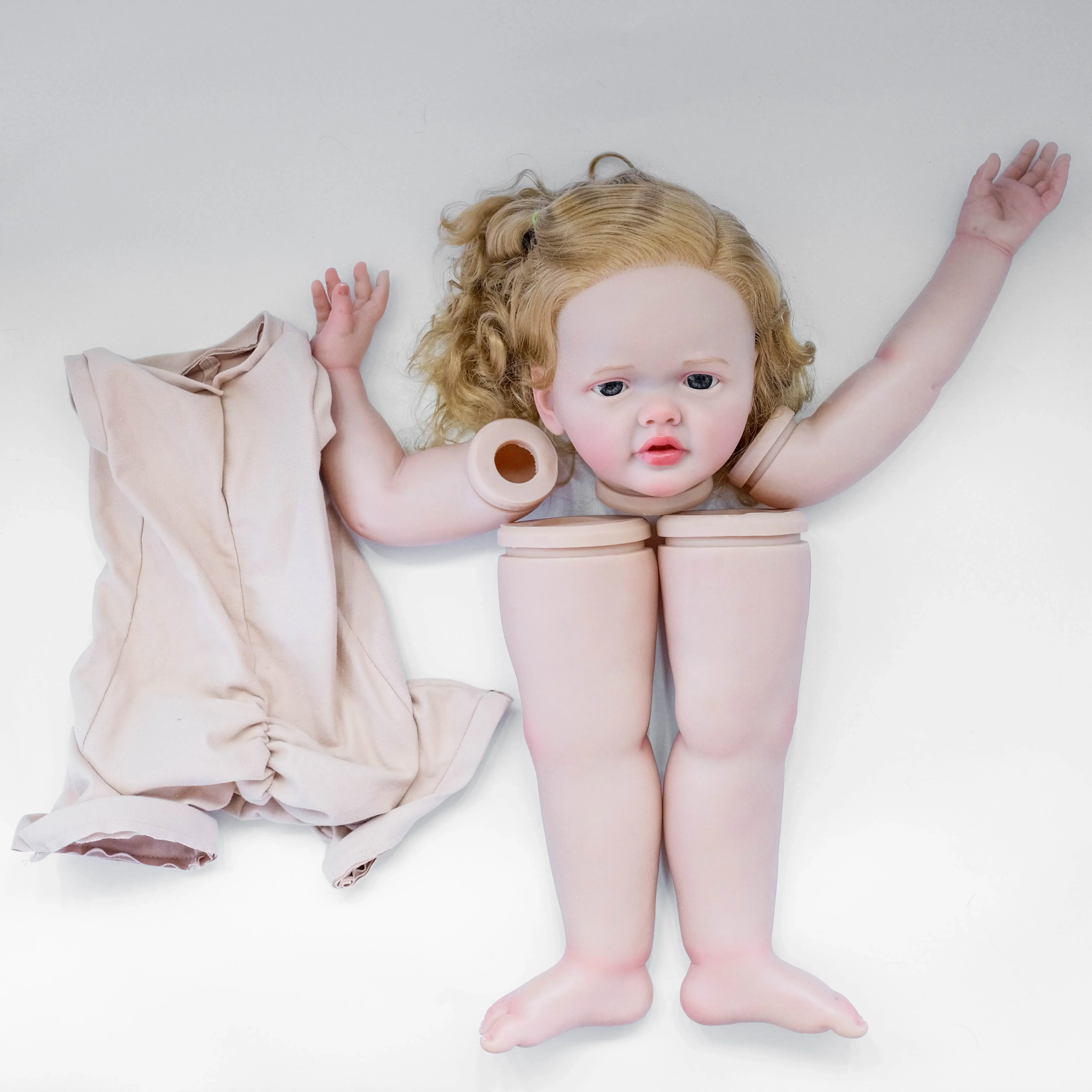 

NPK 28-дюймовые незаконченные детали куклы Реалистичный набор кукол Reborn Betty Окрашенный набор кукол с ручными укорененными волосами