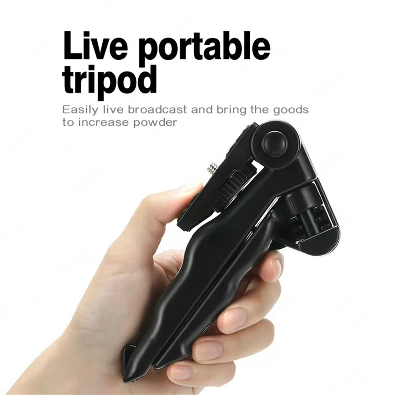 Phone Holder Portable Tripod Foldable Desktop Mobile Phone Stand Rotatable Selfie Holding Live Video Camera Stabilizer Bracke