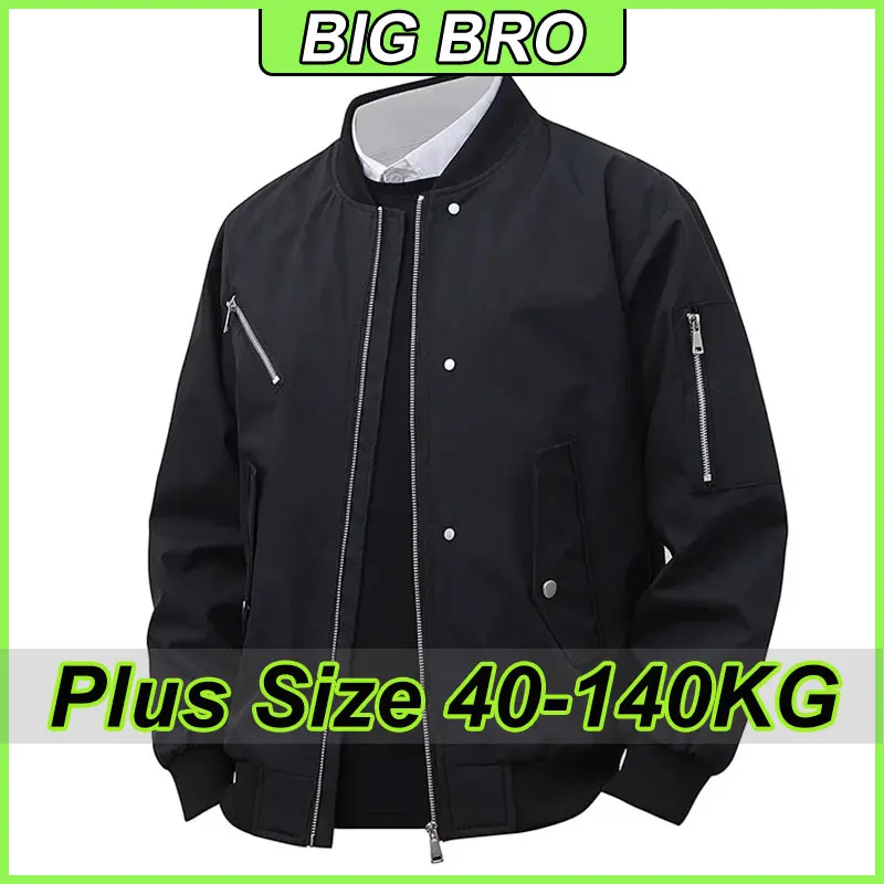 

Мужские бейсбольные куртки больших размеров 6XL 7XL 8XL, модное пальто с воротником-стойкой, уличная рабочая одежда, модная универсальная куртка, мужская одежда