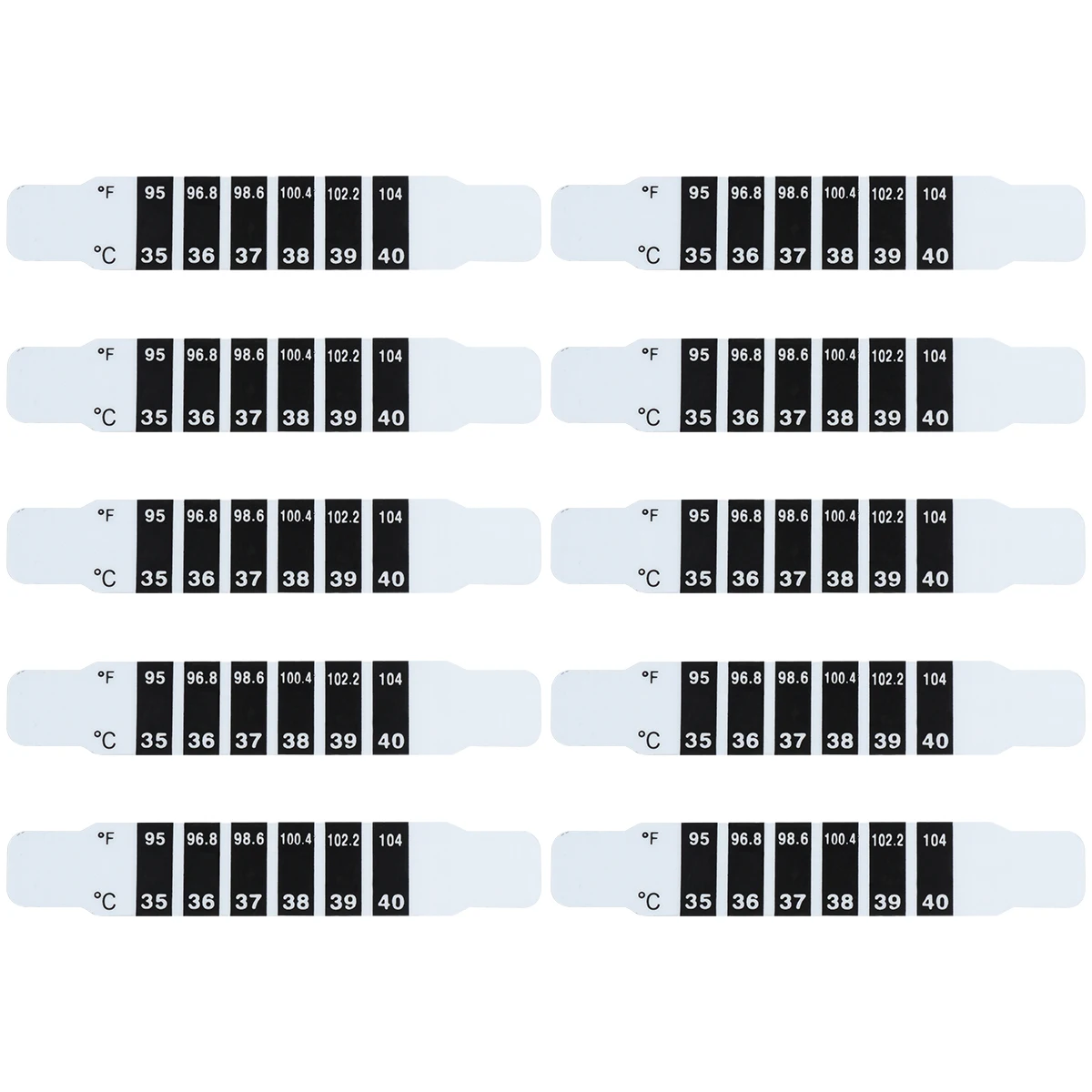 

10pcs LCD Temperature Sticker Body Meter Forehead Thermometer Liquid Crystal Safe Flexible Baby Thermometer Stickers Forehead