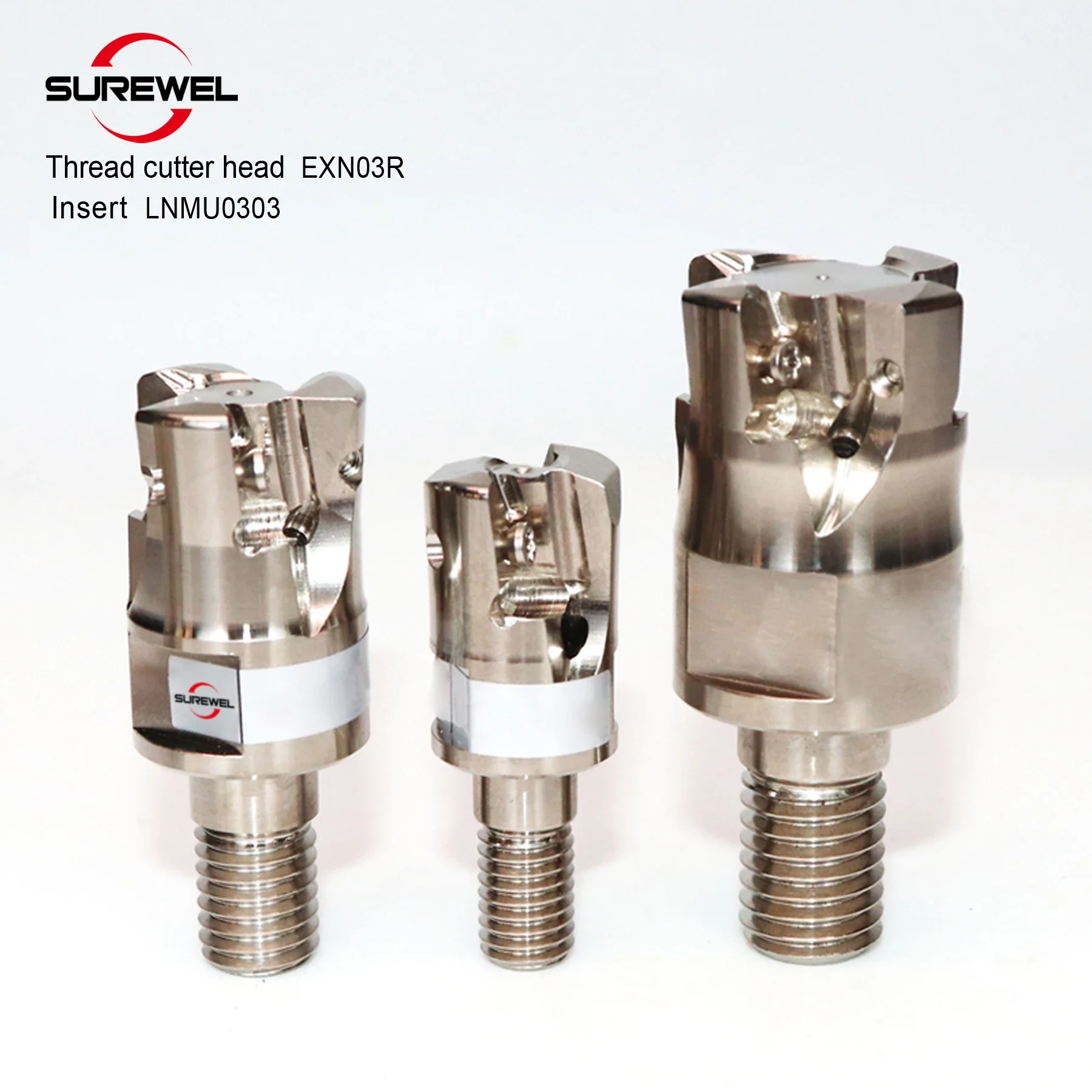 CNC Modular Type Milling Cutter hi-feed milling EXN03R-32-M16 Thread Locking Teeth Type Cutter Head Fit Insert LNMU030310ER