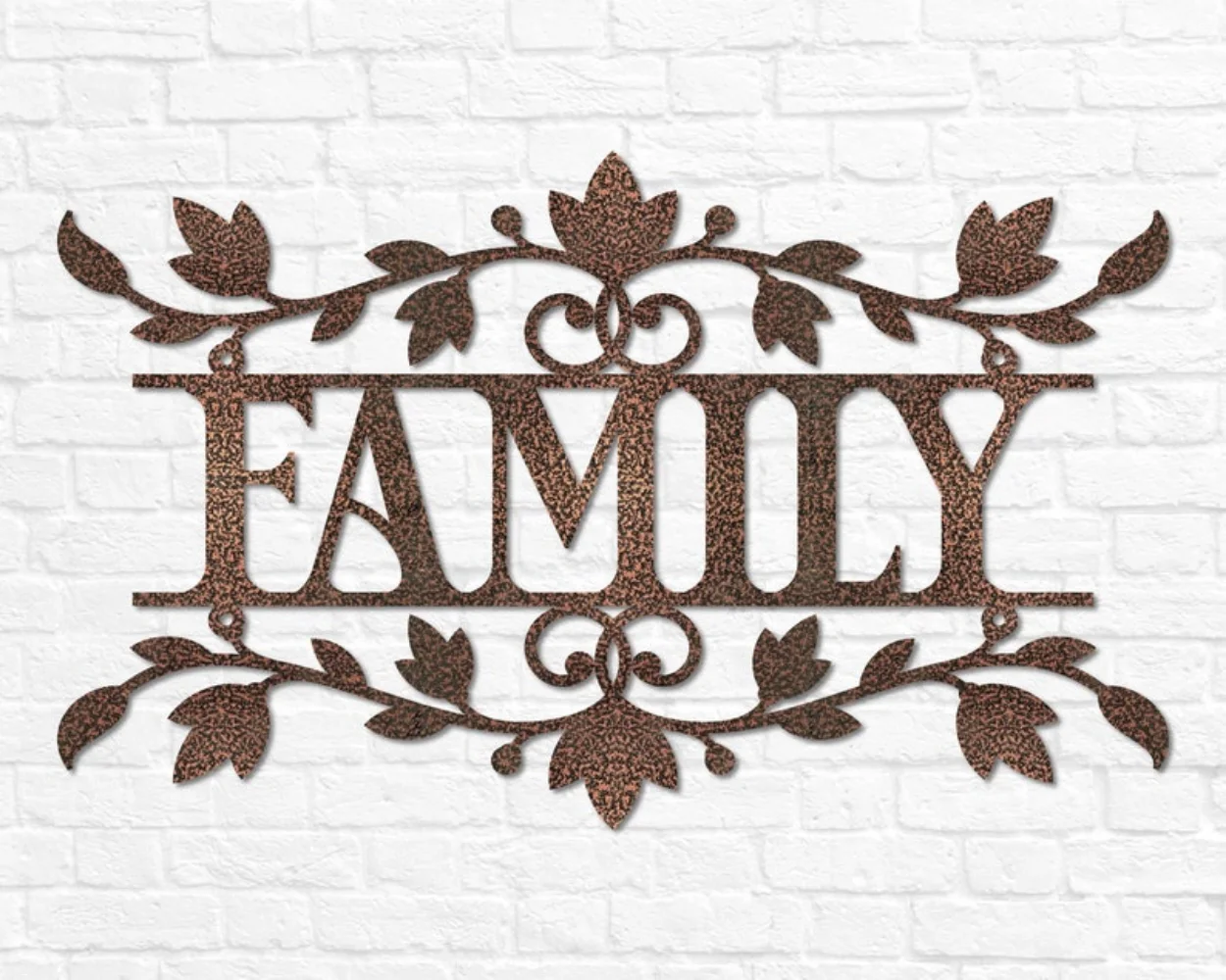 Personalized Metal Family Sign Wall Decor Family Wall Art Metal Word Dining Room Cursive Word Sign Room Decor Home Decor