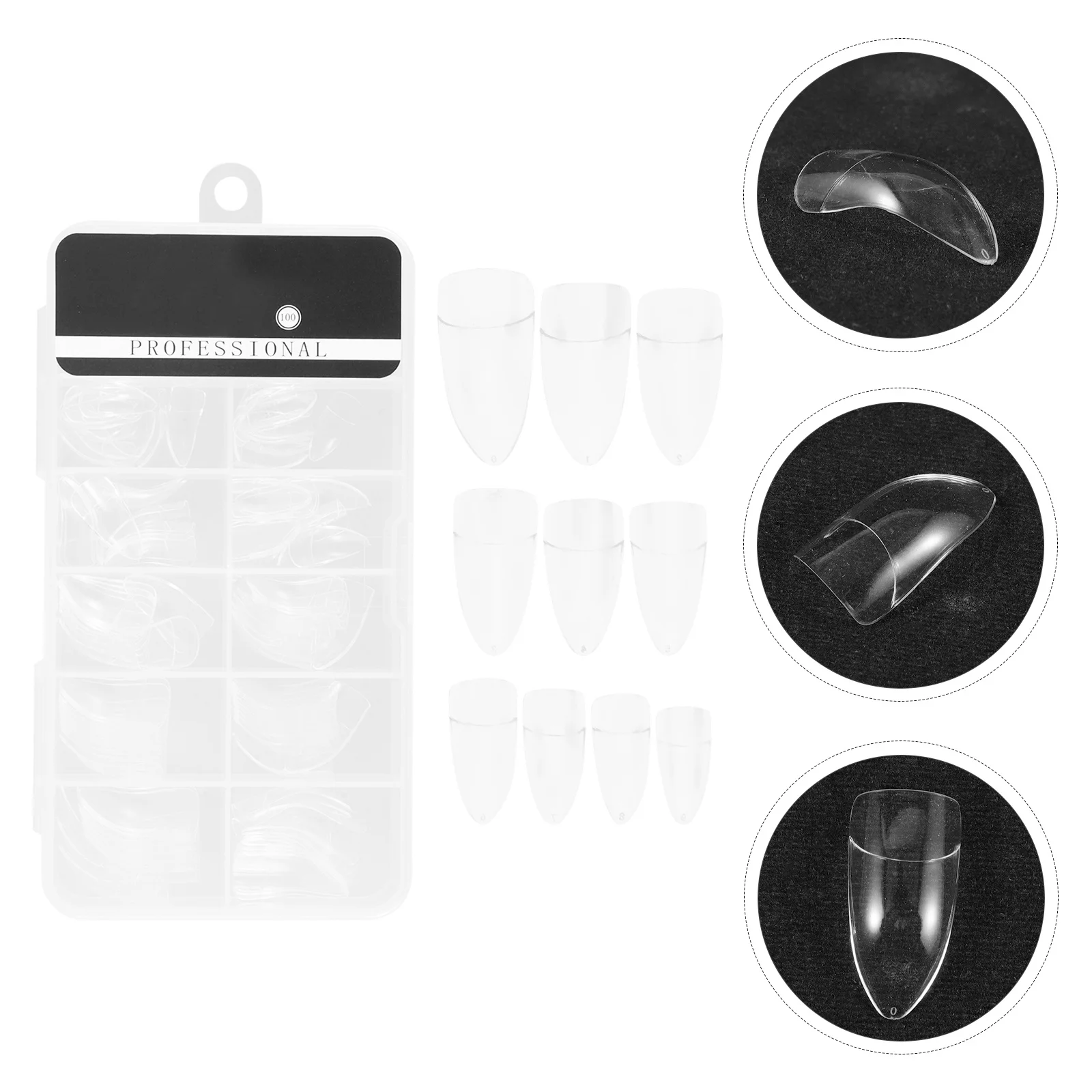 

100 шт., накладные ногти с полным покрытием, прозрачный пресс на кончиках ногтей для DIY дизайна ногтей, маникюра, женские накладные ногти, типсы для ногтей