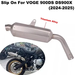 오토바이 배기 탈출 시스템 연결 미드 링크 파이프 머플러용 티타늄 합금, VOGE 900DS 900 DS DS900X DS900 X 2024 2025
