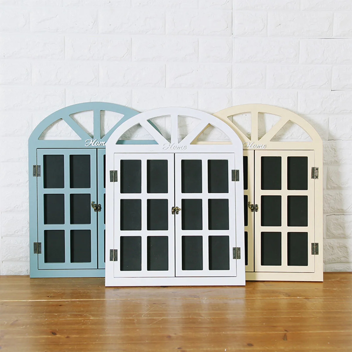 

Wall Mounted Decoration Window Frame, Farmhouse Hanging Wall Ornament Wooden Home Decor for Office Living Room Bedroom Corridors