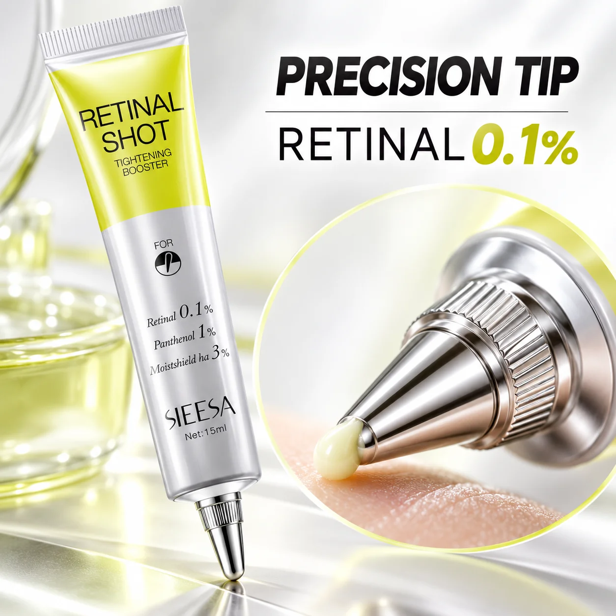 SIEESA Retinal Shot Face Booster LongLasting Moisturizing Firming Serum Replenish Hydration Boost Glowy Complexion For All Skin
