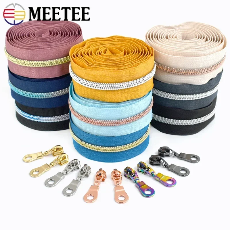 1-10M 5 #   Nylonowe zamki błyskawiczne Taśma na metry do szycia Torba na ubrania Zamek błyskawiczny Suwak Zamknięcie Zamek błyskawiczny Zestaw naprawczy Akcesoria DIY