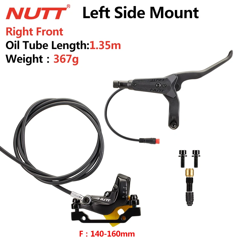 NUTT 4-Kolben E-Bike Elektroroller Hydraulische Scheibenbremse 140 160 180mm Rotor Für A5 HX-D Kukirin G2 Max NANROBOT D6+ N6 LS7