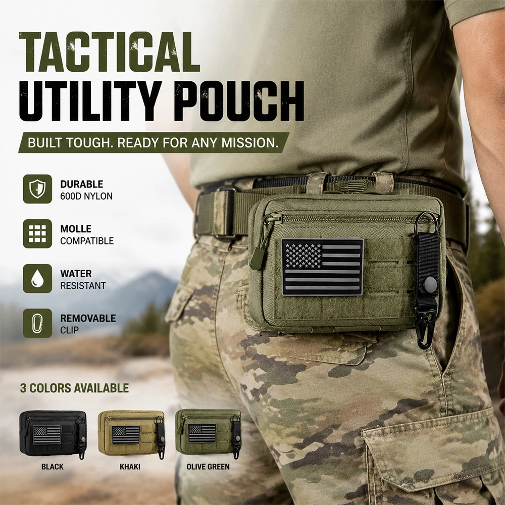 Tactical Molle EDC Pouch Outdoor First Aid Kit Pouch Compact Waist Pack Emergency EMT Utility Tool Pouch For Hunting Hiking