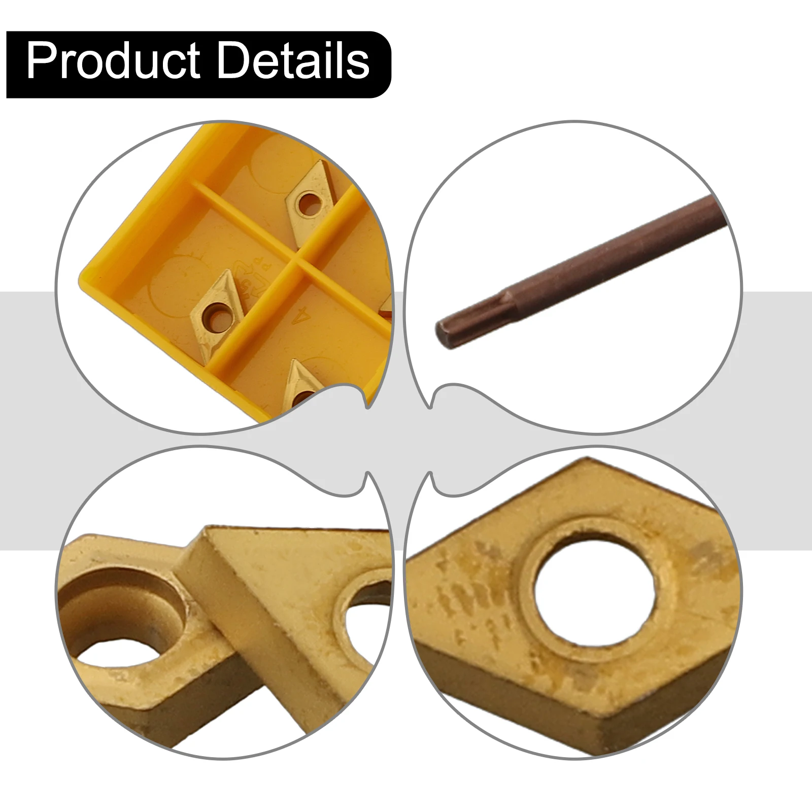 10pcs/kit DCMT070204 US735 DCMT21.51 Blade Carbide PVD Coating For Lathe Turning For Processing Steel Parts New