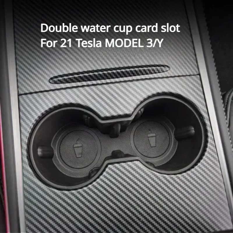 Central Control Cup Holder for New Tesla Model Y 3+ Drink Holder Double Water Cup Stand Car Interior Accessories for Model3 2024