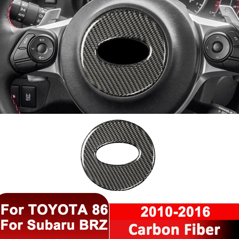 

For TOYOTA 86 For Subaru BRZ 2010-2016 Carbon Fiber Car Steering Wheel Center Emblem Badge Panel Frame Decorative Sticker