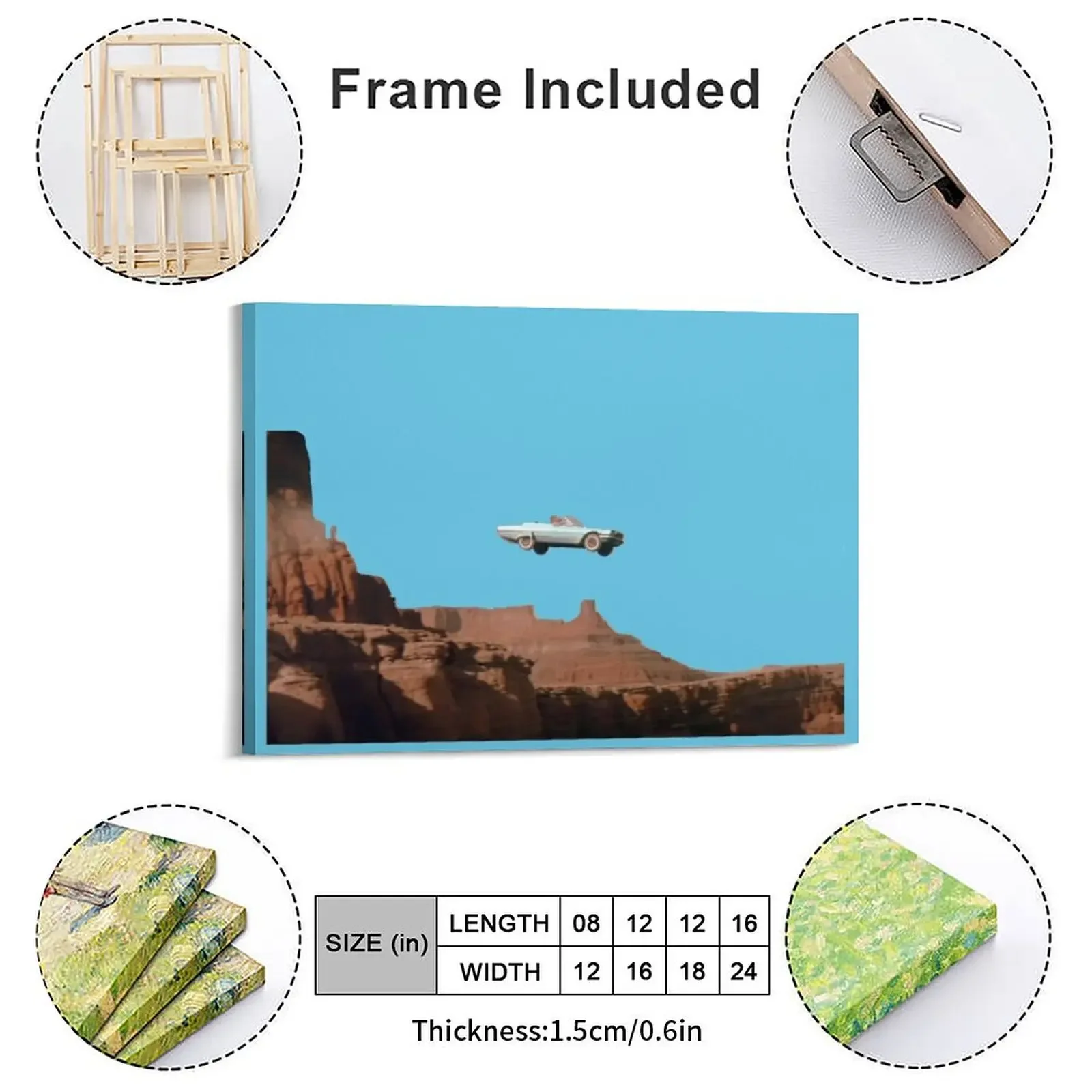 Thelma And Louise Car Canvas Painting Poster Club Customize Mural Create Club Framed Wall Paintings