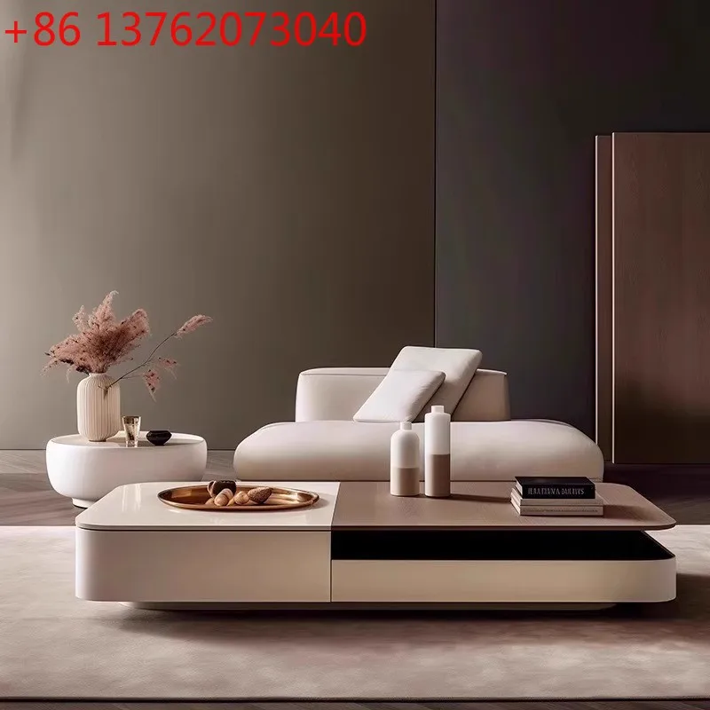 Tavolino da caffè di fascia alta con base ispessita per soggiorno moderno italiano