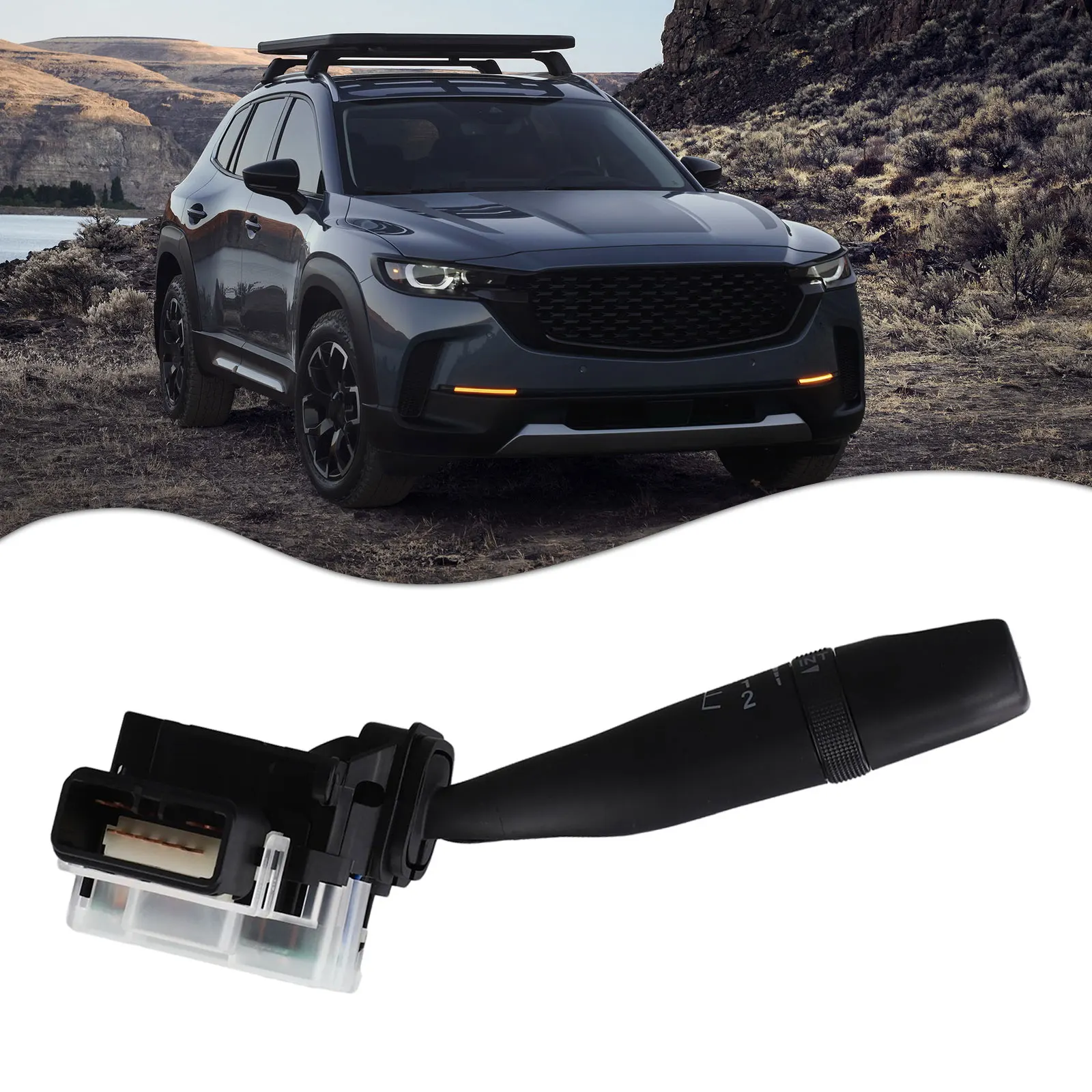 Black Control Wiper Switch Easy Installation High Functionality Reliable Construction Enhanced Safety Seamless Fit For CX-7
