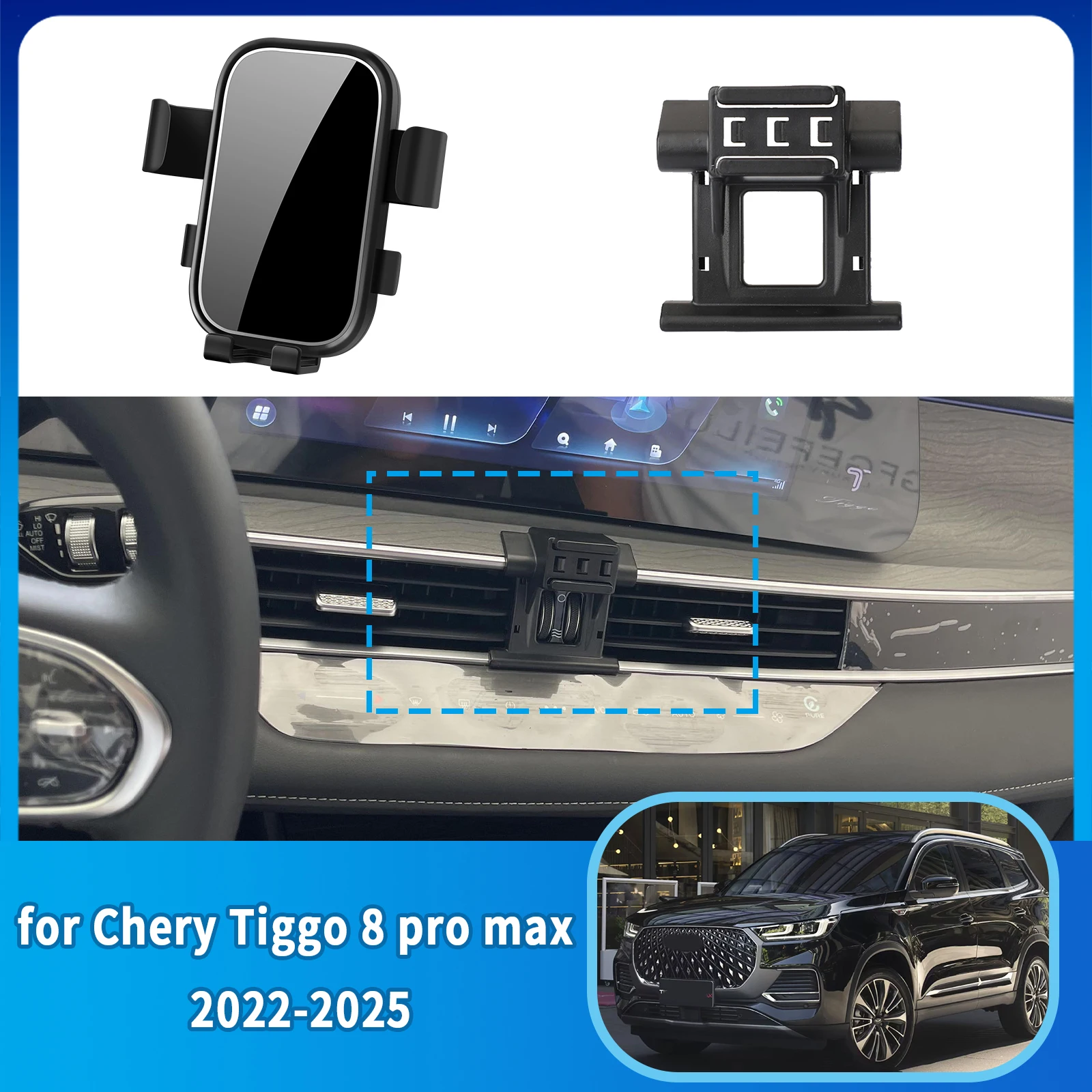 

Accessories Car Mobile Phone Holder for Chery Tiggo 8 pro max 2022 2023 2024 2025 GPS Bracket Navigation Stand Auto