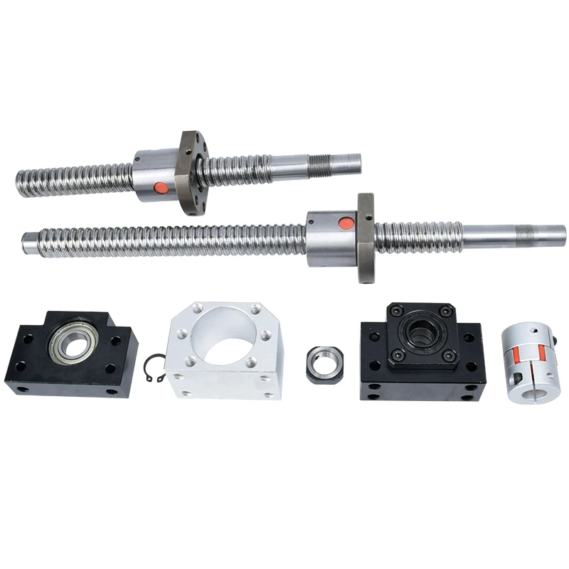 Lead Screw Rotation Nut Guide Rails Slide Module Ball Screw CNC Linear Guide Bearing Ground Ball Screw Rod with Nut and Coupling