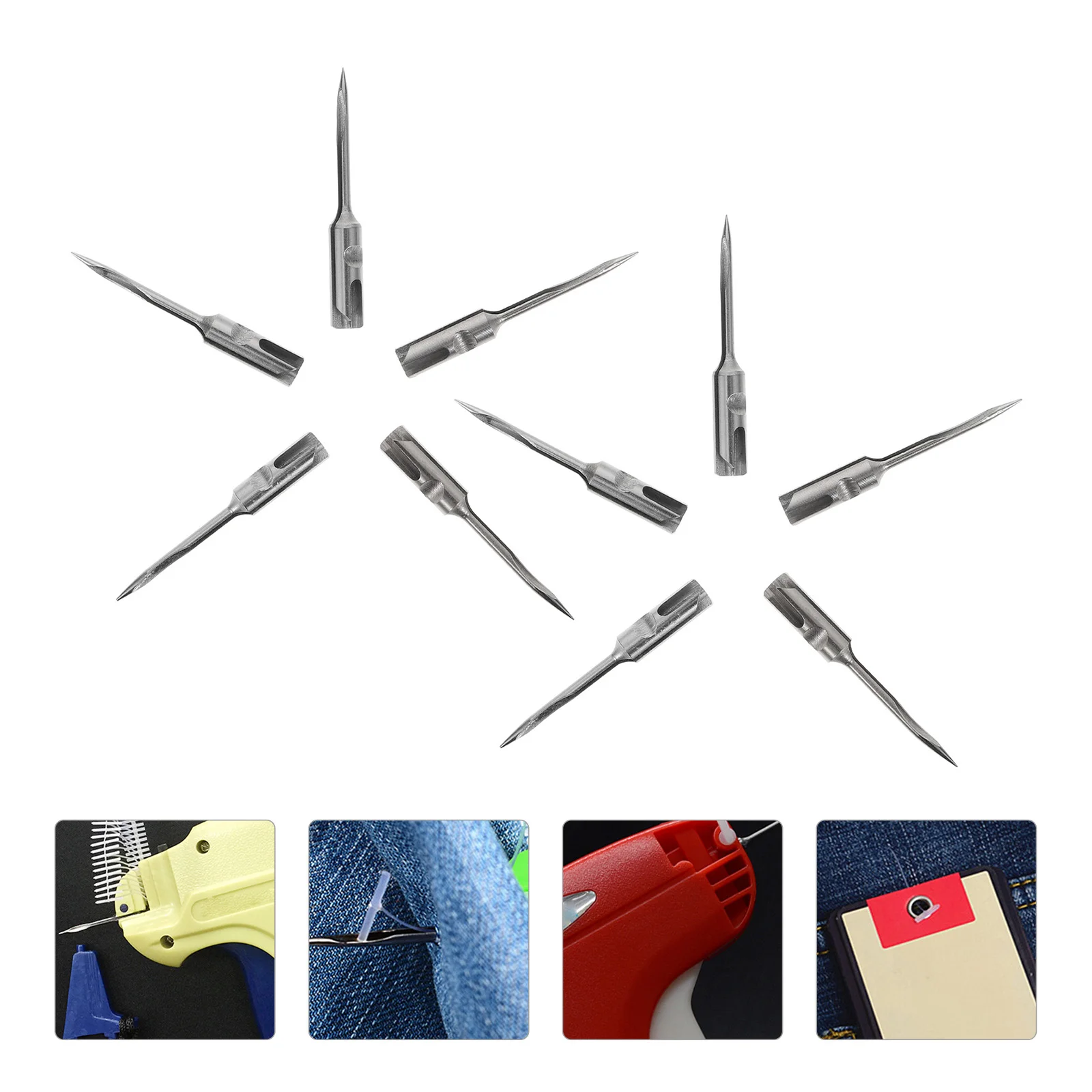 

10 Pcs Tag Adhesive Needle Labels Attaching Tool Supplies Clothing Iron Needles for Tagger Metal Price Tagging Replacing