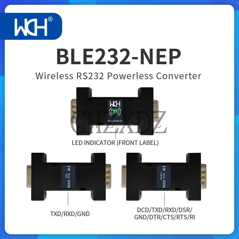 2/5 Pz/lotto BLE232-NEP Wireless RS232 Porta COM Convertitore Power-Free Seriale CH9140 3 Pin 9 Pin DB9 Cavo WCH