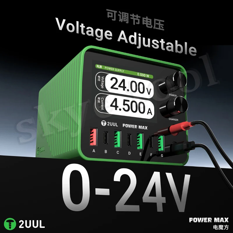 2UUL PC01 電源最大 200 ワット修理ステーション最大 65 ワット 0-24 V 調整可能な電圧電源電話修理ツールワイヤレス充電