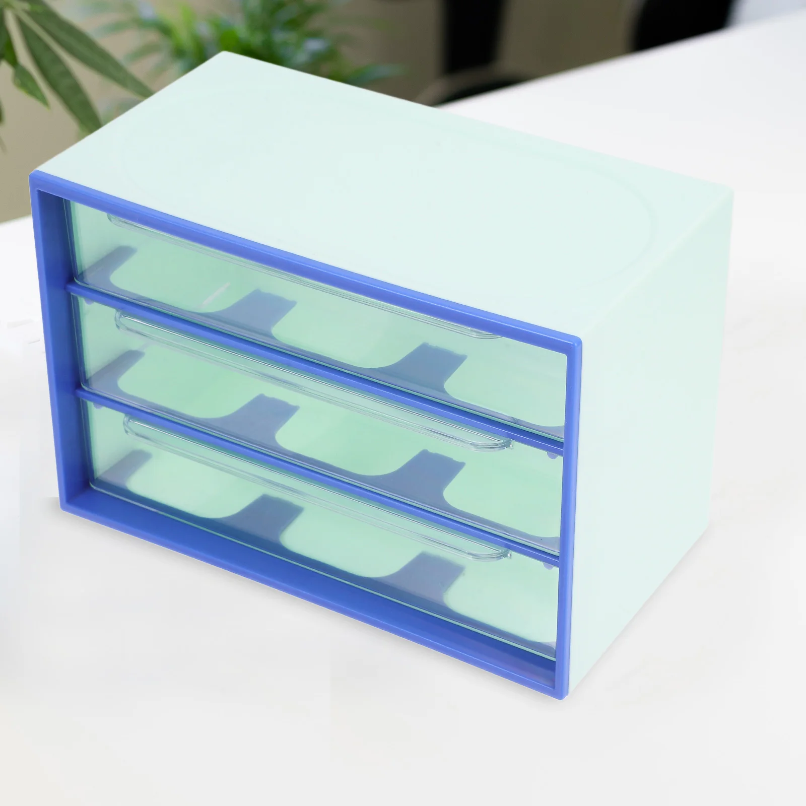 

3 Layer Plastic Compact Desktop Small Drawer Organizer 3 Drawer Storage Organizer for Home Office Kitchen