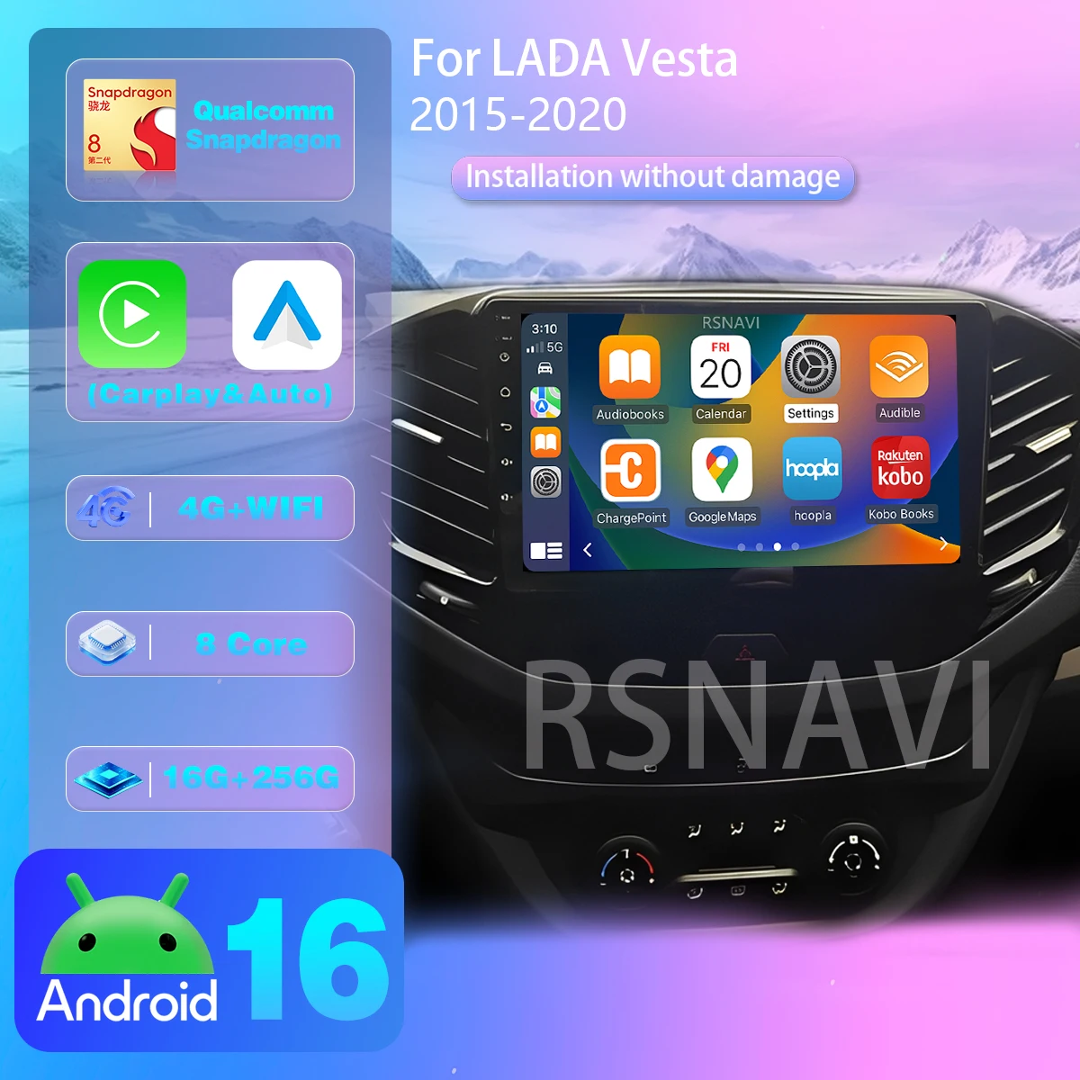 For LADA Vesta Cross Sport 2015-2022 Android 16 Car Radio Multimedia Wireless Video Player DSP Autoradio Stereo Navigation