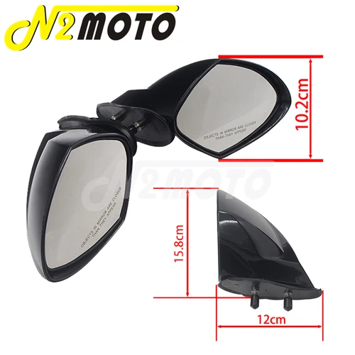 Imagen 2 del producto Para Yamaha VX 110 WaveRunner lancha LH & RH espejo negro 2005 2006 2007 2008 2009 VX110 Deluxe/Cruiser ABS espejos retrovisores