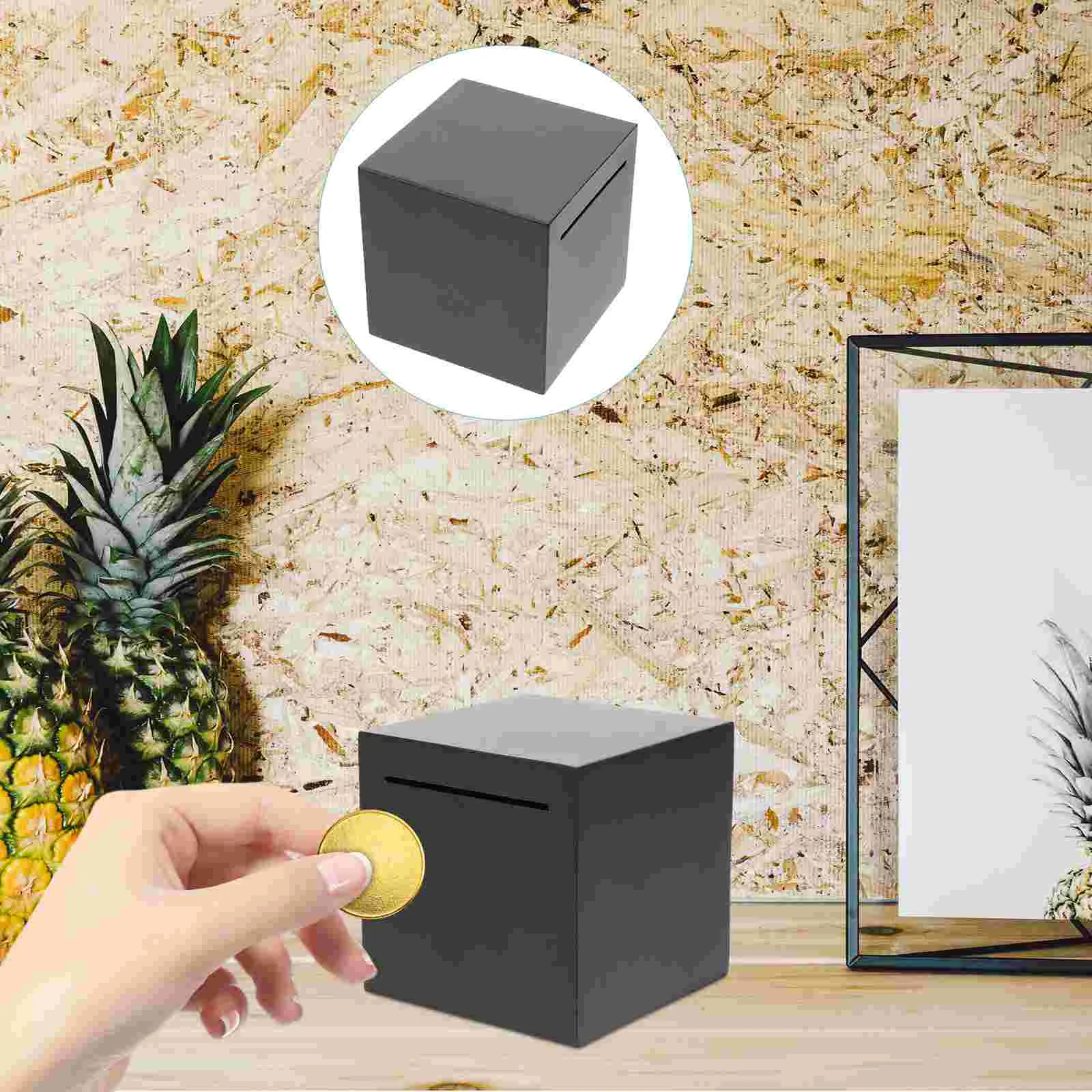 Stainless Steel Piggy Bank Black Coin for Decoration Aldult Party Favor Suitable All Ages