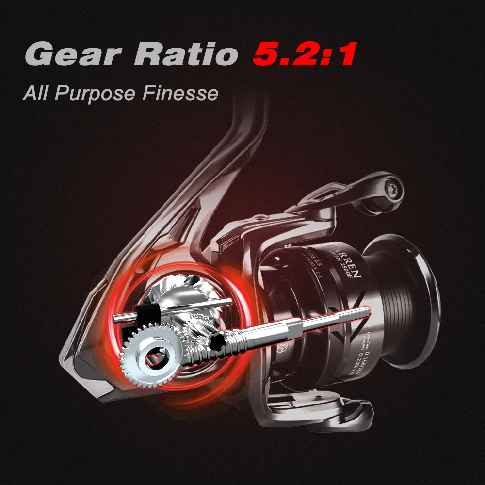 Imagem -02 - Mifine Darren Lightpeso Spinning Fishing Reel Truta Carretéis de Pesca Água Salgada e Água Doce Tamanho 8003000 5.2:1 Mais 1bb