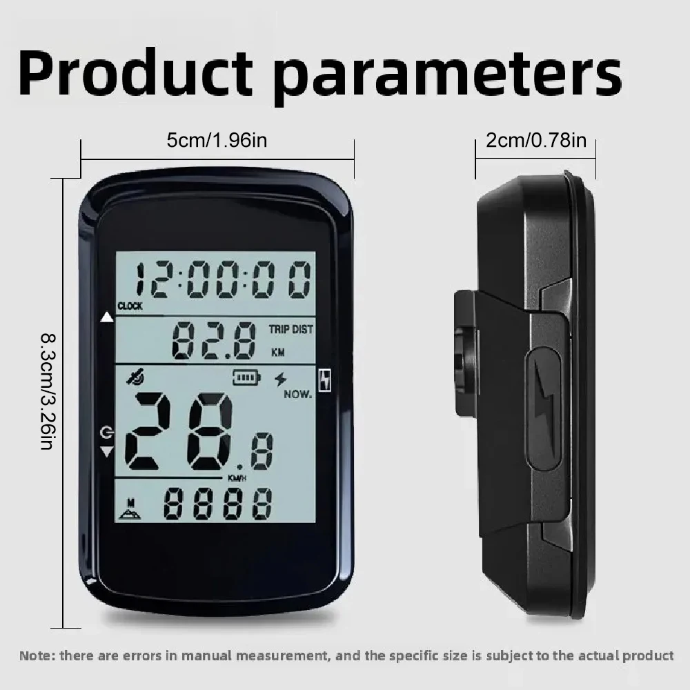 Bike Computer GPS Bicycle Speedometer Odometer with Automatic Backlight Waterproof and Long Battery Life