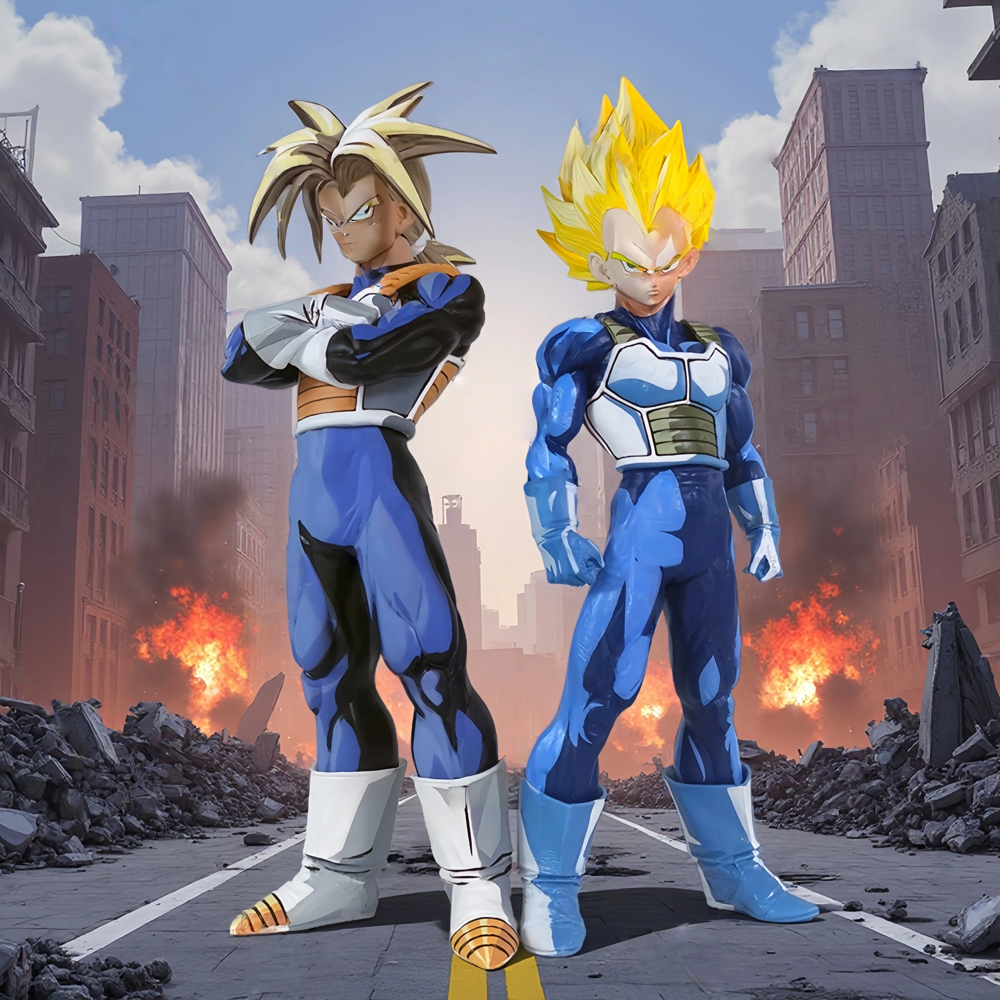 

31cm In Stock CT Toys Dragon Ball Anime Figures Smsp Vegeta IV Trunks Figure Super Saiyan Gk Figurine Collection PVC Model Gifts