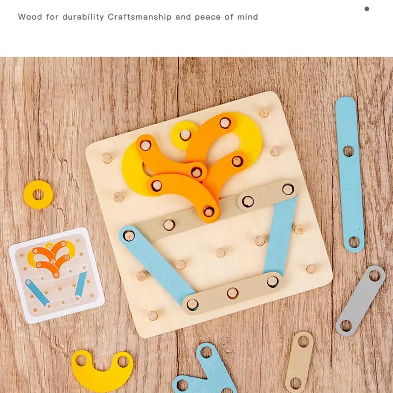 Shape Matching Puzzle Wooden Puzzle Sensory Toys Montessori Shape Sorting Puzzle Toddlers Preschool Learning Early Educational