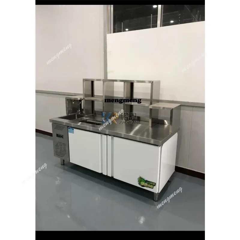 Hot Sell Commercial Stainless Steel Milk Tea Shop Counter Design Equipment Bubble Tea Counter Can Customized