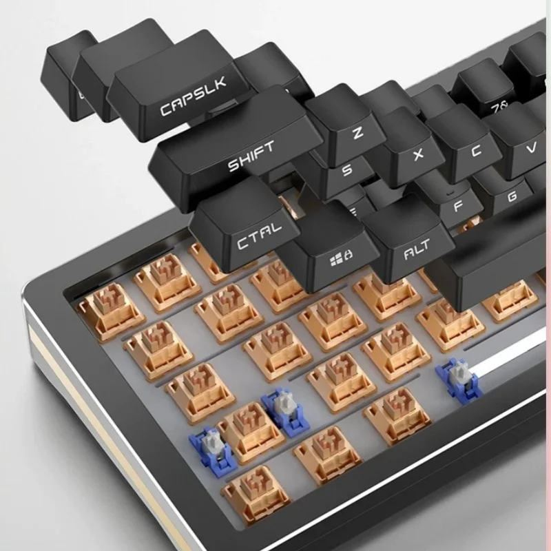 Imagem -03 - Personalizável Kit Teclado Mecânico Y65 Metal Alumínio Totalmente Equipado com Rgb Wired Junta Hot Plug Botão Periféricos de Jogo