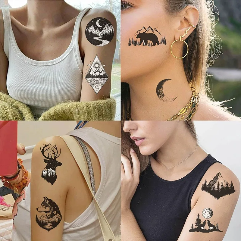 10PCS Evil Symbol Temporary Tattoo,Lasts To 15 Days New Technology Magic Waterproof Semi Permanent Sticker.