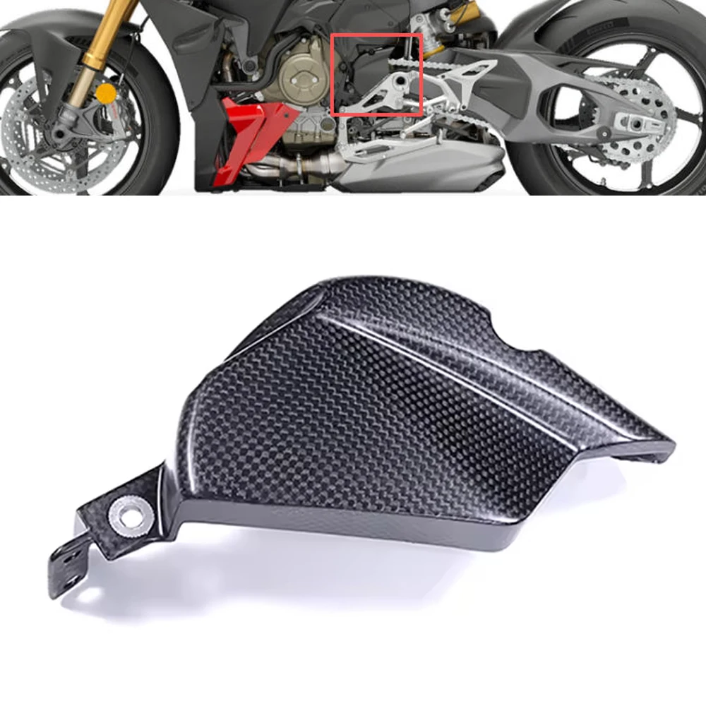 

For DUCATI Streetfighter V4 V4S 2025 Carbon Fiber Sprocket Cover Protection Fairing Motorcycle Streetfighter V4 V4S Accessories