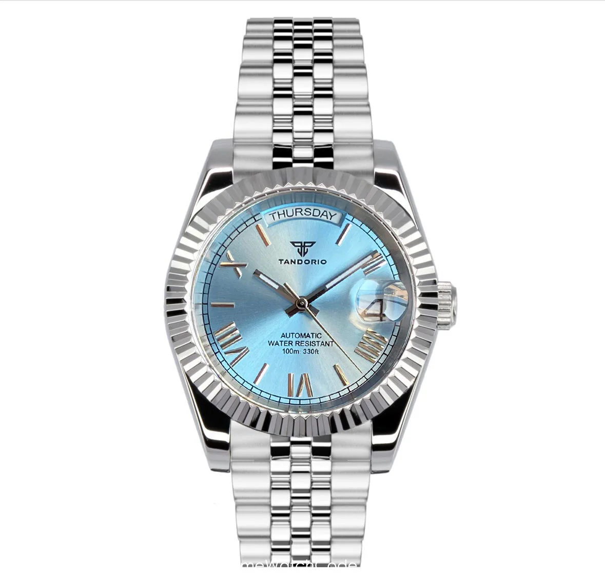 39mm 36mm icy blue diamond-set index fashion style Sunburst NH36 Mechanical Automatic movt Weekday Date Men Watch Sapphire