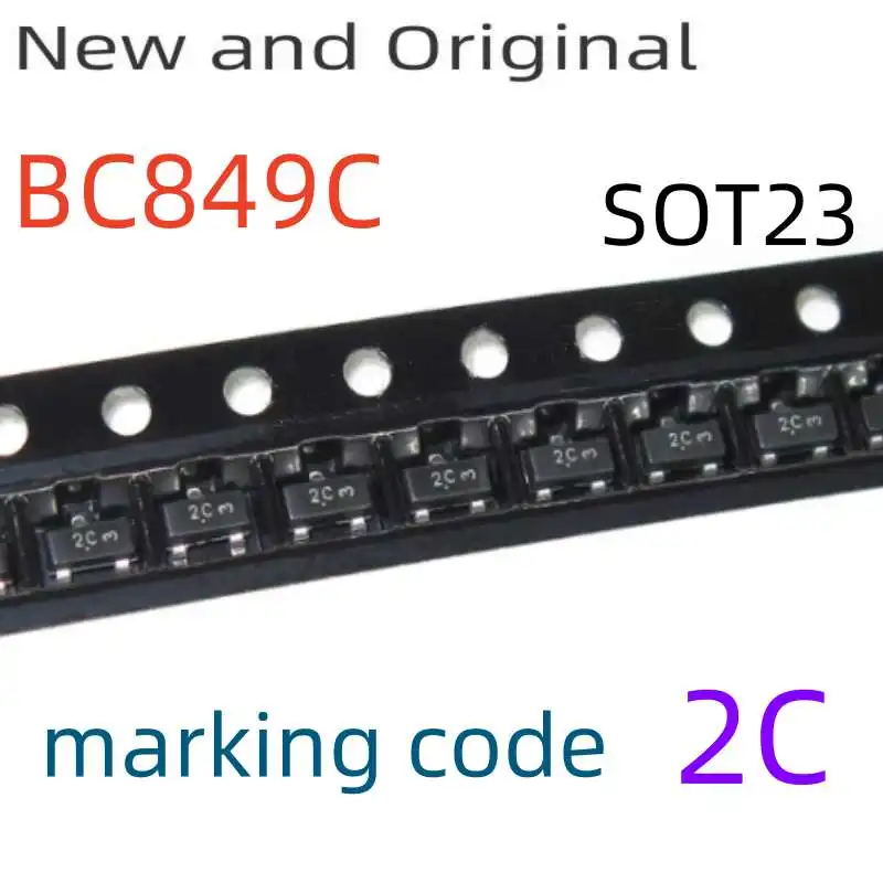 

BC849C SOT23 0.1A 30V NPN general purpose transistors marking code 2C