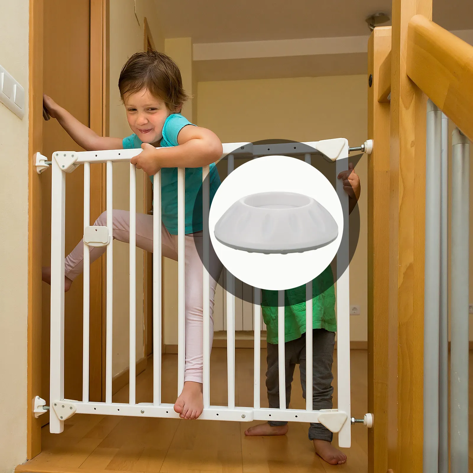 5Pcs Door Wall Protector Safety Gate Wall Guard Rubber Backing Prevents Scratches Dings Compact Space Saving for Child Pet Fence