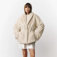 Mixed Color Faux Fur Long Coat 7 Fashion Mixed Color Lapel Collar Woman Long Coat Elegant Full Sleeve Loose Overcoat New Winter Lady High Street Faux Fur Jacket