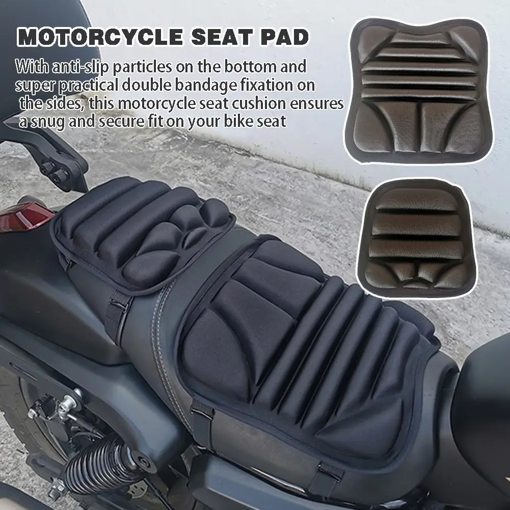 

Motorcycle Seat Pad Shock-Absorbing Breathable Seat Cover 2pcs Motorcycle Seat Gel Pad Cushion 3D Universal Fit For Mountain