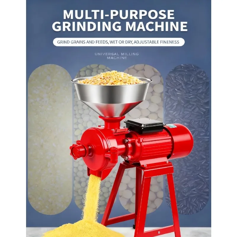 Household Corn Grinder 220 Dry Wet Dual-Use Small Commercial Super Fine Grinder For Grains And Feed Flour Mill