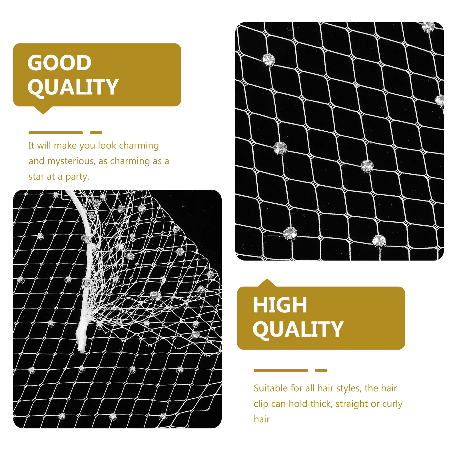 

Rhinestone Veil Headdress Elegant Bridal Hair Band Wedding Party Accessory Gift for Women Veil Bride Headdress