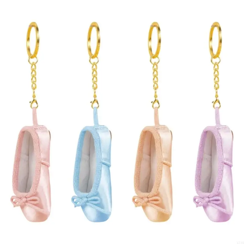 Ballet Pointe Shoe Ring Versatile Bag Decoration Elegant Dangle Handmade Lightweight Charm for Keys