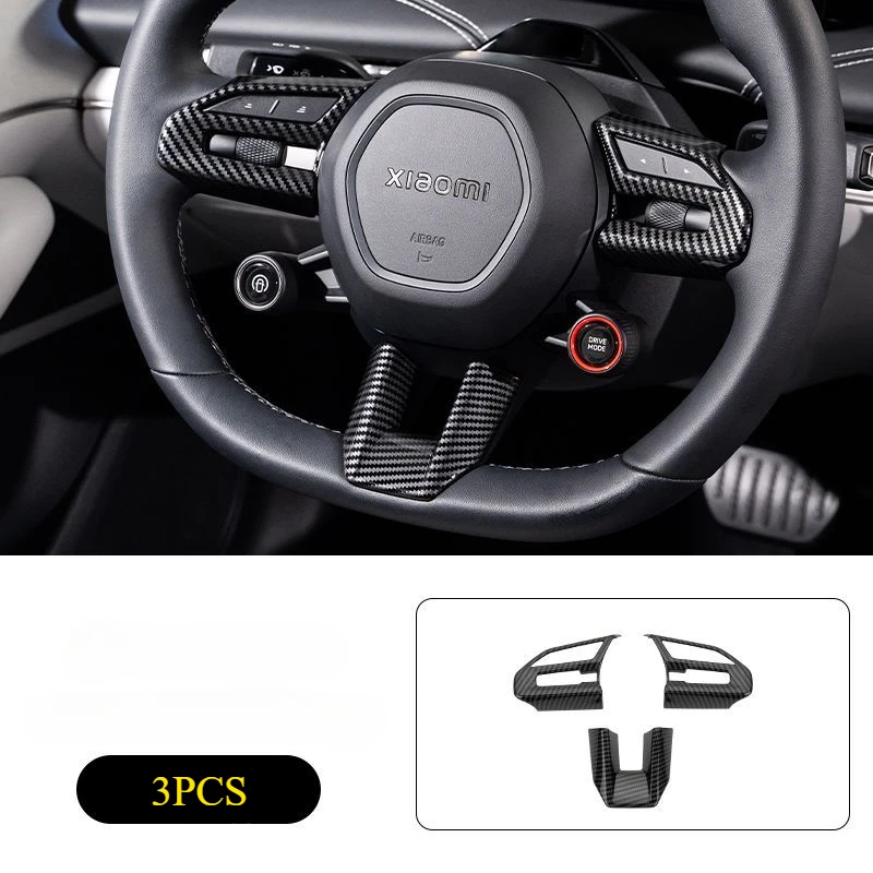 For Xiaomi SU7 2024 2025 Decorative patch for steering wheel button frame car Accessories