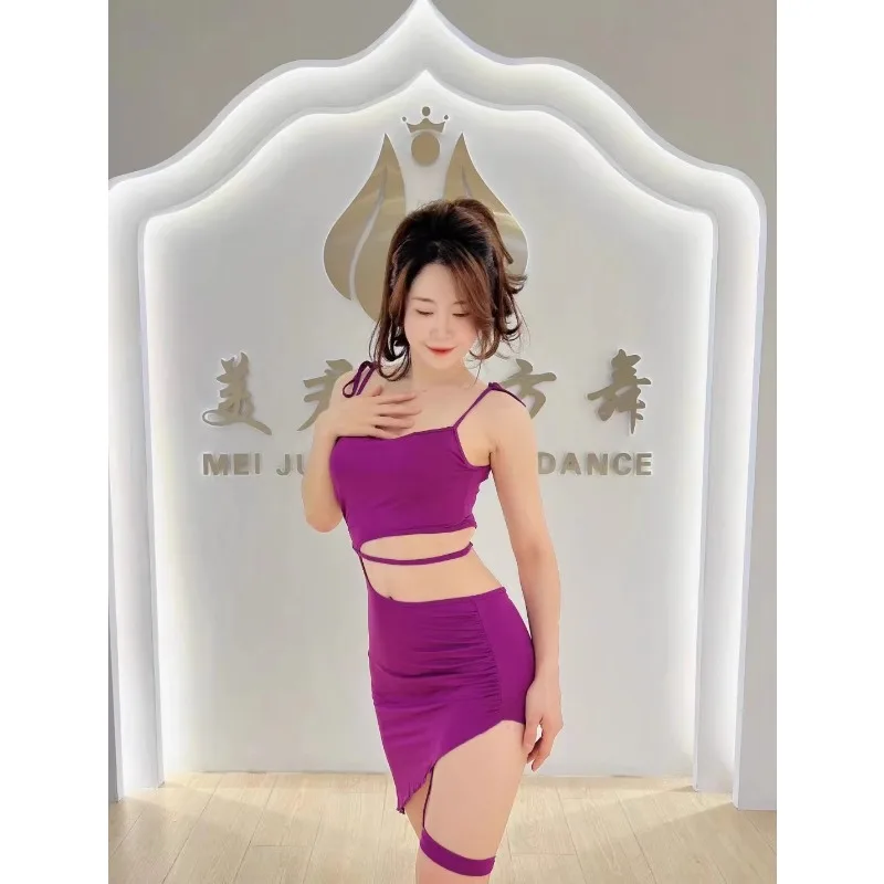 Customized Belly Dance Costumes Practice Dress New Dress Strap Sexy Eastern Dance Dress Short Skirt Slimming Clothing